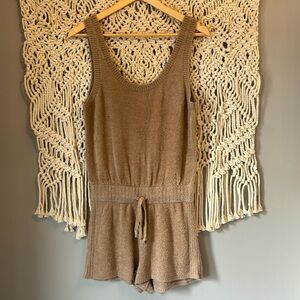 Spiritual Gangster Tan Nylon One-Piece Playsuit Romper